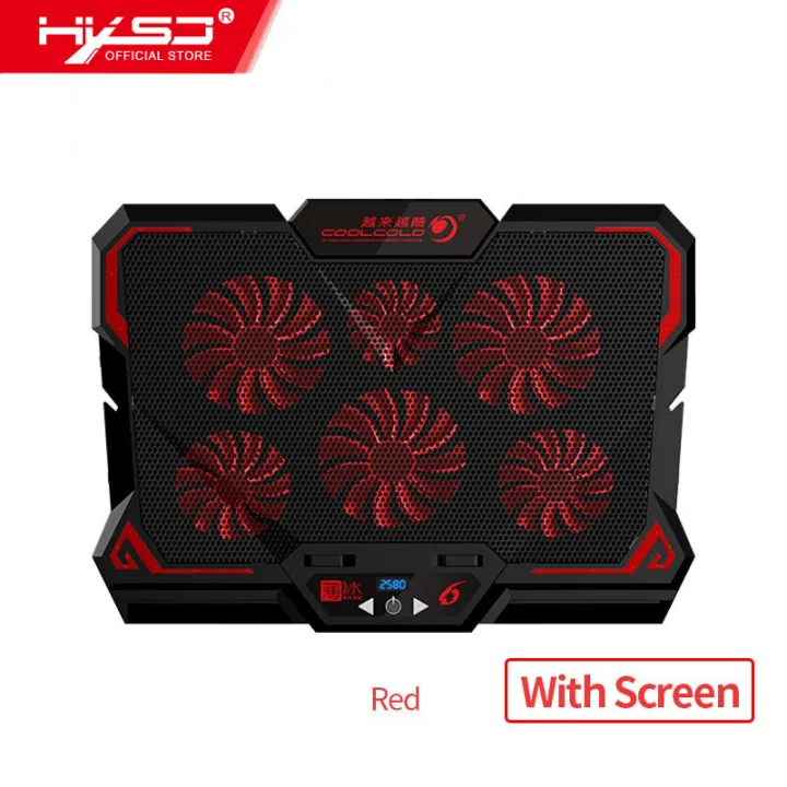HXSJ%2017%20inch%20Gaming%20Laptop%20Cooler%20Six%20Fan%20Led%20Screen%20Two%20USB%20Port%202600%20RPM%20Laptop%20Cooling%20Pad%20Stand%20-%20Image%203