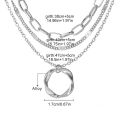 Wear-resistant Necklace Stylish Layered Choker Necklace Set for Women Trendy Circle Pendant Jewelry Perfect for Any Occasion Hypoallergenic Versatile Ideal for Attention to Detail Necklace. 