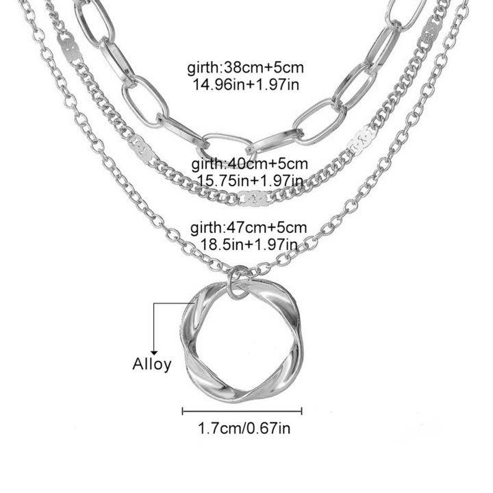 Wear-resistant%20Necklace%20Stylish%20Layered%20Choker%20Necklace%20Set%20for%20Women%20Trendy%20Circle%20Pendant%20Jewelry%20Perfect%20for%20Any%20Occasion%20Hypoallergenic%20Versatile%20Ideal%20for%20Attention%20to%20Detail%20Necklace%20-%20Image%204