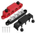 2Pcs 12V Distribution Block 250A Bus Terminal Block with Cover. 