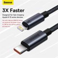 Baseus USB C Cable for iPhone 12 11 20W PD Fast Charge USB C to Lighting Cable-1M.