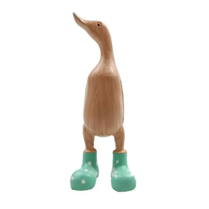 Resin%20Duck%20Statue%20Garden%20Sculpture%20Cute%20Cartoon%20Ducks%20Wearing%20Spotted%20Wellies%20Boot%20Good%20Luck%20Figurine%20Easy%20to%20Use%20Blue-S%20-%20Image%203