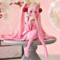 New Hatsune Miku Anime figure Pink dress PVC model action toys Cherry pink cherry blossom decoration collect gifts MuXiaRe. 