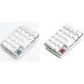 Mechanical Numeric Keypad Wired Gaming Keypad Crystal Case White Backlit 21 Keys Mini Numpad Portable. 