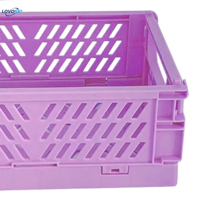 2x%20Folding%20Storage%20Basket%20Storage%20Crate%20with%20Handle%20for%20Bedroom%20Desk%20Green%20-%20Image%203