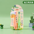 New fluorine-containing flexible children's toothbrush high-density filament baby toothbrush square hole ten thousand hair soft hair 2 suit.
