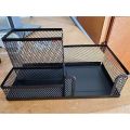 3-Compartment Desk Organizer, Black. 