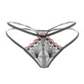 Japanese thong women's light sense aesthetic embroidery see-through temptation bikini girls panties low-waisted ultra-thin 2251. 