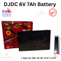 Djdc 6V 7Ah Lead Acid Battery For Rechargeable Fan. 