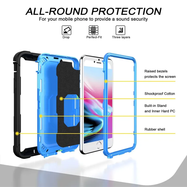%EF%BC%88COD%20Available)PC%20+%20Rubber%203-layers%20Shockproof%20Protective%20Case%20with%20Rotating%20Holder%20For%20iPhone%208%20Plus%20/%207%20Plus%20-%20Image%203