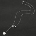 Dainty Non Tarnish Silver 18K Gold Plated Stainless Steel Women Charm Infinity Heart Pendant Necklace Jewelry. 