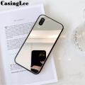 Casinglee For Samsung Galaxy A01 Back Cover Luxury Plating Clear View Makeup Mirror Soft Phone Cover for Samsung Galaxy A01 Cosmetic Mirror Case.