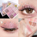18 Color Pearlescent Purple Eyeshadow Palette Glitter Shimmer Ice Eyeshadow Eye Glitter Beauty Makeup Palette Brighten Eyes Cosmetics.