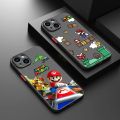 Super Mario Games Phone Case For iPhone 15 14 13 12 11 Pro Max mini XS Max XR X 8 Plus SE Frosted Translucent Cover.