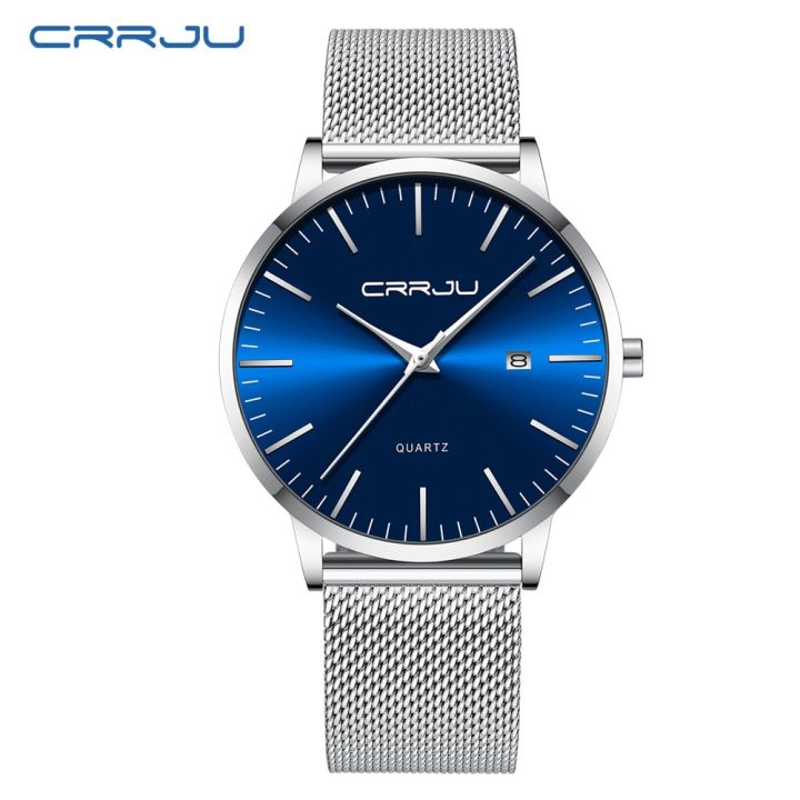 CRRJU%20Watch%20for%20Men,%20Stainless%20Steel%2040mm%20with%20Mesh%20Strap%20Mens%20Watches,Classic%20Ultra%20Slim%207mm%20Men's%20Wrist%20Watches%20Automatic%20-%20Image%202