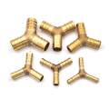 Graceful Brass Barbed "Y" Splitter Joiner Connector Pipe Fitting Air Fuel Hose. 