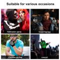 Luminous Skull Gloves/Women Knitted Warm Fingerless Gloves/Party Props For Halloween, Day of the Dead, Cosplay. 