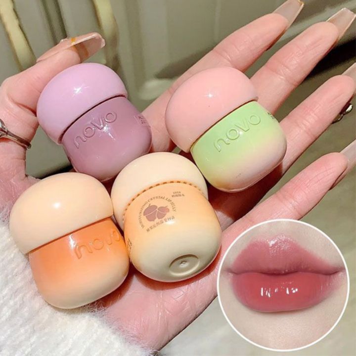 4 Colors NOVO Milk Can Moisturizer Non-Stick Cup Lipstick Velvet Cute Dyeing Lip Gloss Waterproof Long Lasting Lip Tint Cosmetics