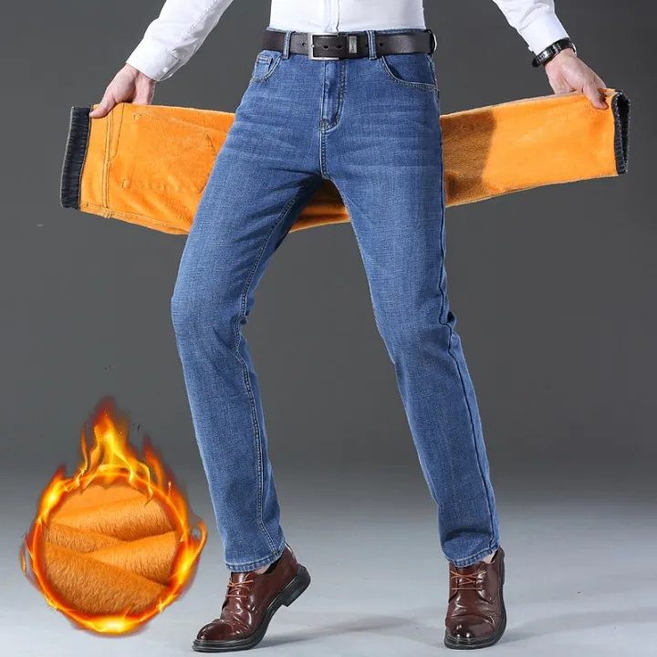 2023%20Winter%20New%20Men's%20Fleece%20Warm%20Jeans%20Classic%20Style%20Business%20Casual%20Thicken%20Regular%20Fit%20Denim%20Pants%20Black%20Blue%20Brand%20Trousers%20-%20Image%205