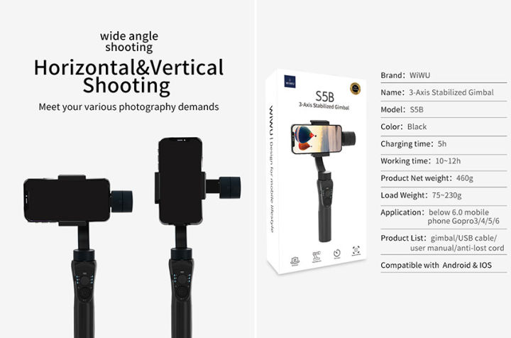 S5B%203%20Axis%20Bluetooth%20Handheld%20Gimbal%20Stabilizer%20Cellphone%20Video%20Record%20Smartphone%20Gimbal%20For%20Smartphone%20Action%20Camera%20-%20Image%208