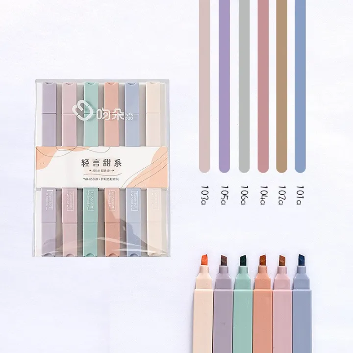 6pcs/set%20Soft%20Tip%20Highlighter%20Double%20Head%20Kawaii%20Marker%20Pen%20DIY%20Photo%20Album%20Fluorescent%20Pen%20Student%20Stationery%20-%20Sustainable%20Option%20-%20Image%202