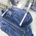 Embroidered Name Women's Denim Backpack Personalized College Student Travel Bag Book Bag Customized Denim Canvas Backpacks. 