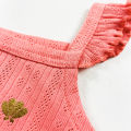 Infant and Toddler Girl Baby Sleeveless Cotton Romper Bodysuit From Levin.