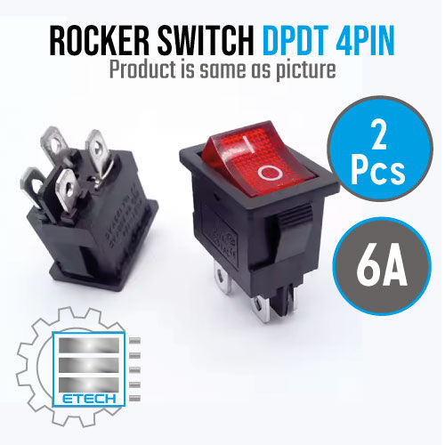 6A 250V SPDT ON-OFF Rocker Switch with Light | Daraz.com.bd