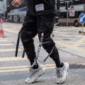 Men Casual Hop Cargo Pants Spring Trend Loose Hop Streamers Street Dance Pants Stretch Multi-Pocket Cargo Men Pants. 