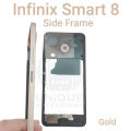 For Infinix Smart 8 X6525 Side Frame + Back Panel Housing + Camera Glass Back shell Replacement Spare Parts. 