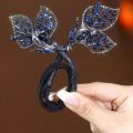 Light Luxury Hair Accessories Zircon Shiny Curling Iron Butterfly Elegant Flowers Lazy Twist Clip Hair Magic. 