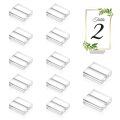 Acrylic Stands Clear Place Card Holders with Card Slot Table Numbers Display Stands Wedding Sign Holders (12 Pieces). 