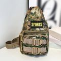 Camouflage Large-capacity Chest Bag Outdoor Multi-pocket Crossbody Bag for Outdoor Camping Hiking. 