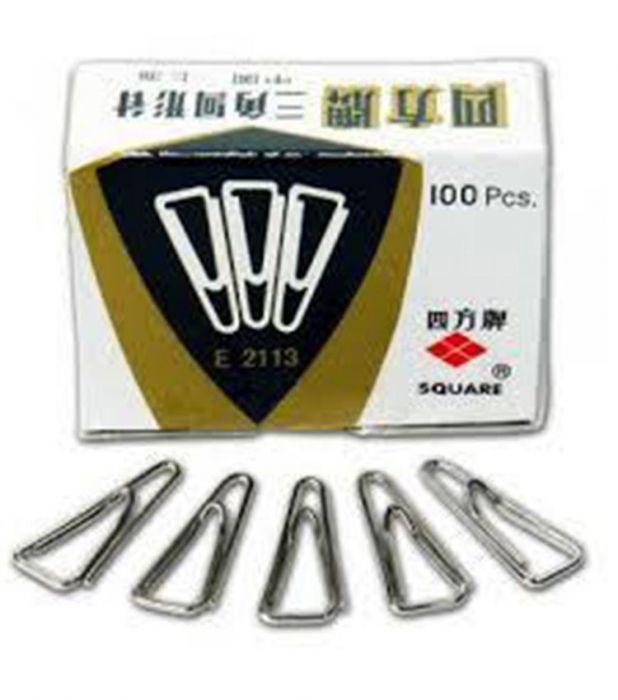 Square Triangle Paper Clip, 625, 25mm, Triangle Shape 1 Box (Pack of 50~75)