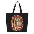 Printed Our Lady Of Guadalupe Mexican Virgin Mary Tote Shopping Bag Canvas Shoulder Shopper Mexico Catholic Saint Handbag. 
