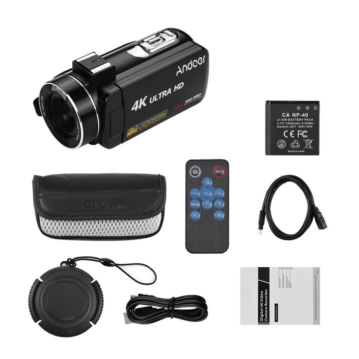 Andoer%204K%20Ultra%20HD%20Handheld%20DV%20Professional%20Digital%20Video%20Camera%20CMOS%20Sensor%20Camcorder-black%20-%20Image%203