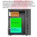【Case Only】Mini ITX/M-ATX Computer Gaming PC Case RGB Cooling Fan USB Audio Interface PC Case for Home Office Pur.