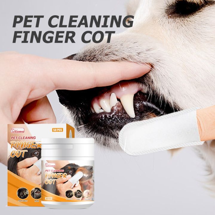 50pcs/pack%20Dental%20Finger%20Glove%20Wipes%20Remove%20Tartar%20Disposable%20Wet%20Towels%20Ear%20Stain%20Remover%20Non-woven%20Grooming%20Tools%20Pet%20Supplies%20-%20Image%204