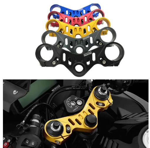 R15 Handle crown for motorcycle. golden