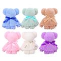 Coral Fleece Bear Towel Teacher’s Valentine's Day Gift Bear Hand Towel Wedding Gift Pure Color Cute Towel.