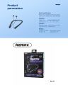 Remax RB-S1 Wireless Earphone Sports Neckband. 