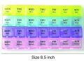 7 Days Medicine Kit box organizer with 28 grids Week day medicine box from Morning-noon-night - Medicine Box.