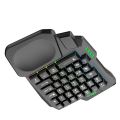HXSJ Keyboard One-handed Wired Numbric Keyboard for Laptop Computer Luminous Ergonomics Gaming Keyboard Hand Rest. 