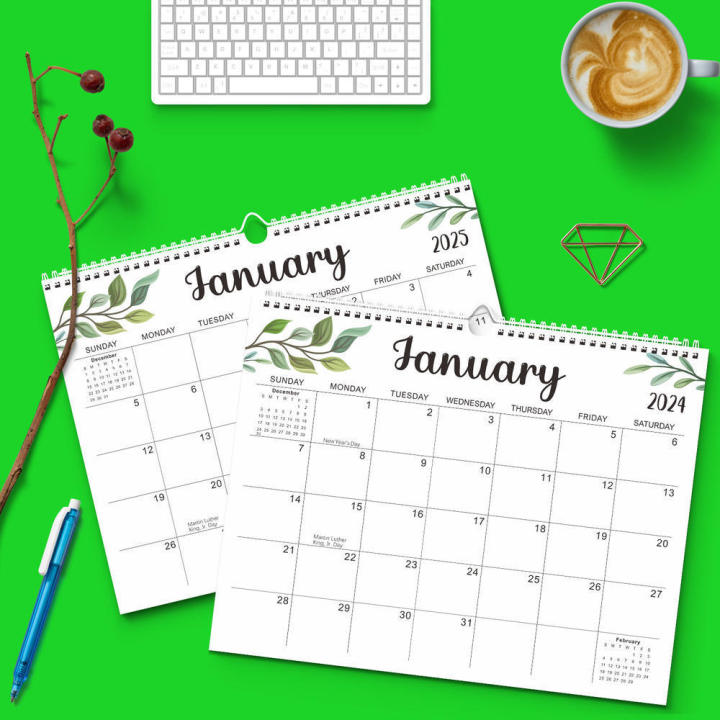 2024-2025 English Calendar   Months YO Circle Wall Calendar Ins Wind Modern Calendar Calendar Calendar Calendar Notes Calendar Leaf Style