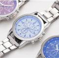 Blue Light Glass Three-Eye Steel Band Watch Men's Hot Gift Men's Watch Men's Watch Wholesale. 