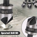 3Pcs Hex Countersink Boring Set For Metal Drill Bit Tools Hexagonal Carbon Steel Sunlight Mall. 