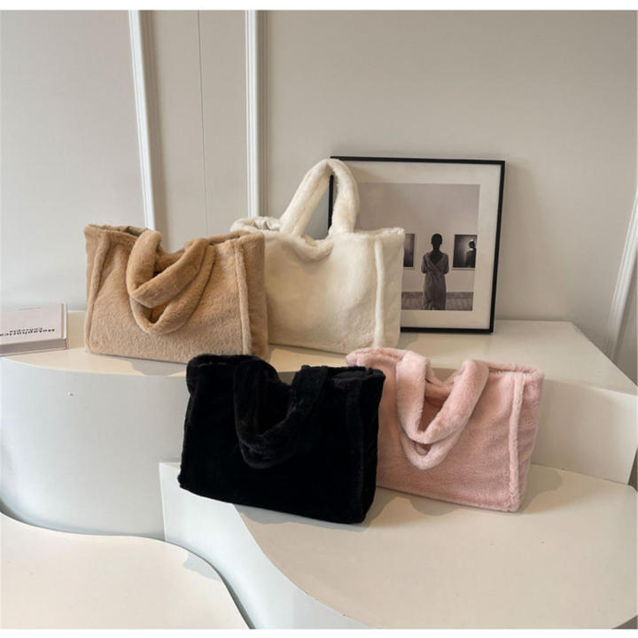 Tote Shoulder Bags Fashion Plush Bag Large Capacity Plush Bag Hand Tote Bag Plush Bag Plush Bag