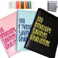 10 Colors Memo Pad 100 Envelope Challenge Binder Beautifully PU Easy savings challenges binder Fun way to save with Memo Pad binder for Money budget organizer Emergency fund.