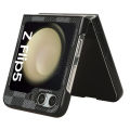 Phone case For Samsung Galaxy Z Flip5 Back cover Canvas Plaid Cowhide Texture Design for For Samsung ZFlip 5 Cover cases.