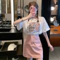 Pink Denim Skirt Skirt Small High Waist SlimmingbmSkirtaLine Skirt Vintage Skirt Skirt for Women Summer. 